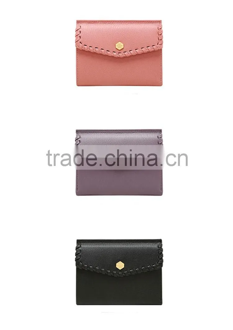 Leather weaving design women best felt wallet