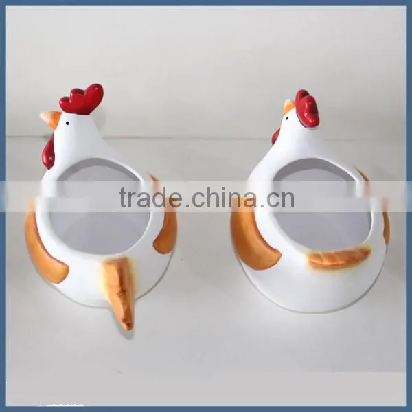 Christmas decoration ornaments white ceramic chicken