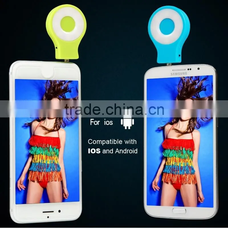China Factory Mini 8 LED Portable Selfie Light Mobile Phone Camera Flash Using At Night