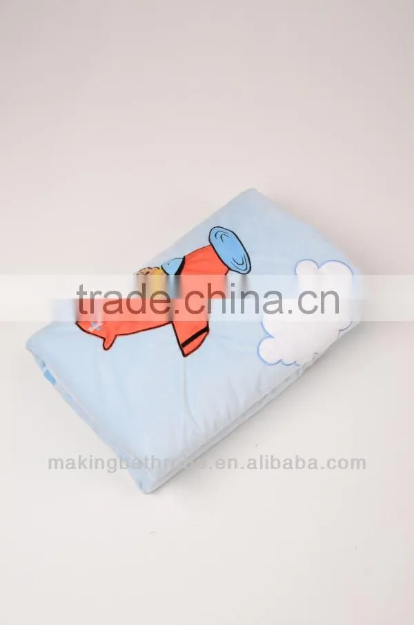 Double-deck Coral fleece baby blanket