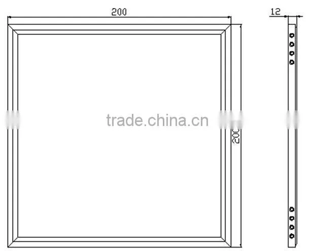 200x200mm LED Panel Light, TUV Approved, Super Slim 12mm, AC85-265V, 18 Watts, Side Emitting LED Panel Light