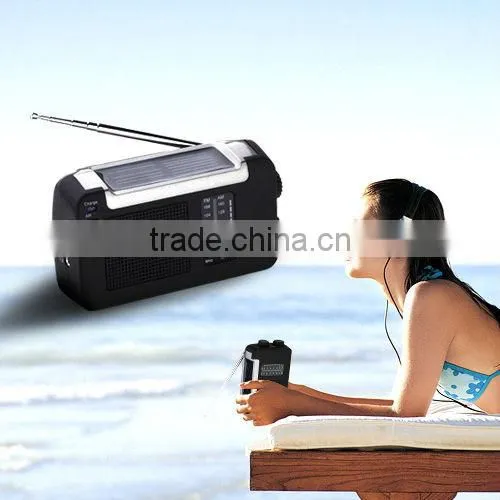 Dynamo Emergency Solar Hand Crank Self Powered AM/FM Weather Radio