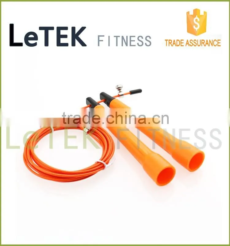 Adjustable Speed Jump Rope - Lightweight Long Ballistic Handles-Adjustable Length Cable and Dual Bearing with Carrying Bag