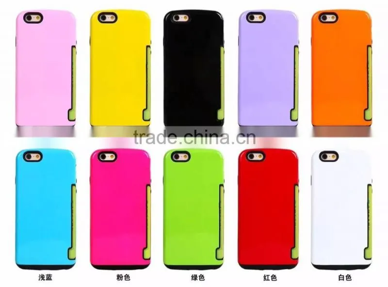 10 Colors Ballistic iFace 5th Innovation Soap Hybrid Case Wallet Card Holder Protector Case for iphone6/6s
