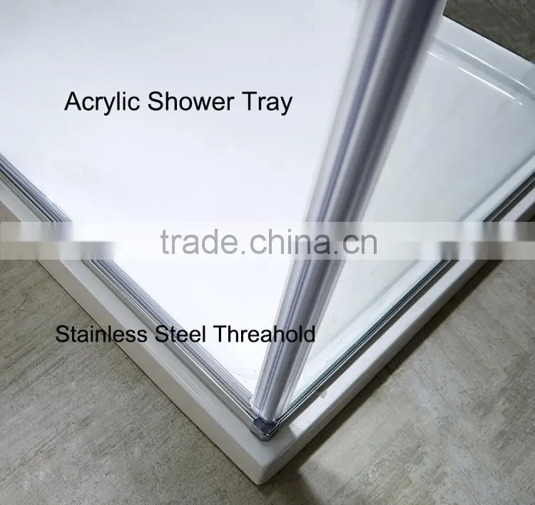 Cheap frameless tempered glass enclosed shower enclosure shower cubicles for gym