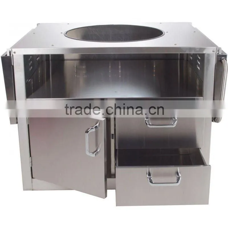 BBQ outdoor stainless steel movable table cart