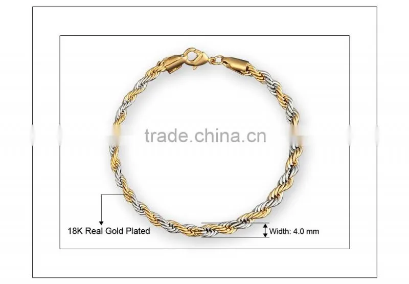 ATHENAA Best Price New Design Hip Hop Jewelry Wholesale Copper Rope Chain Brided Bracelet for Man and Woman