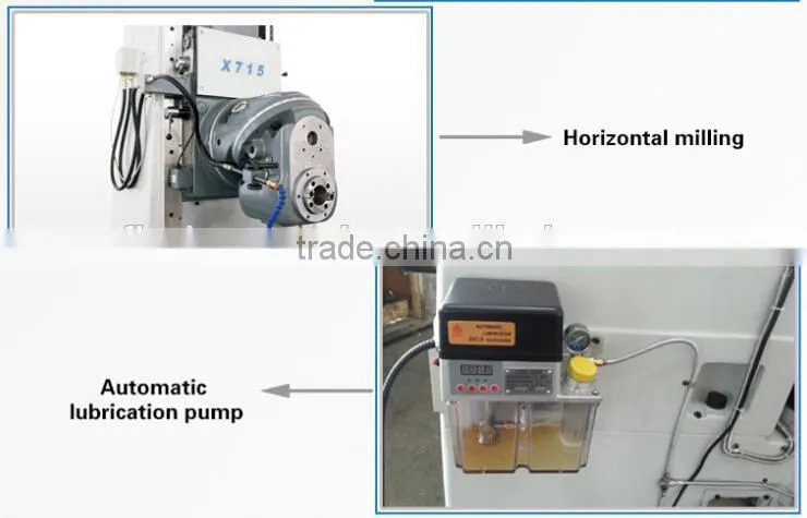 Universal swivel head milling machine X715, bed type milling machine made in China