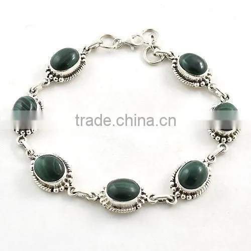 Rutilated Quartz bracelet silver jewelry with natural gems 925 solid sterling silver jewelry