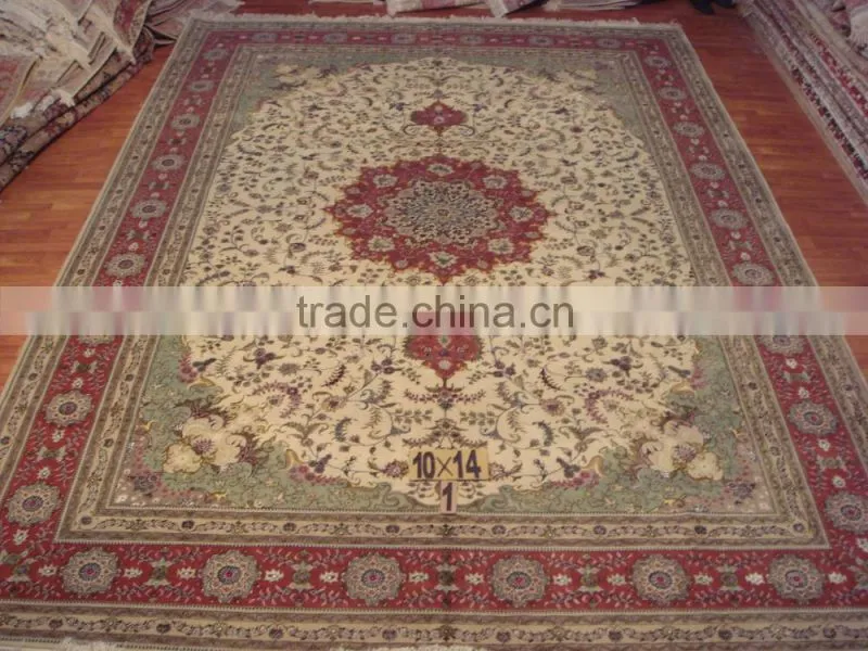 wool & silk carpet guangzhou factory handmade art woo l& silk carpet luxery palace carpet