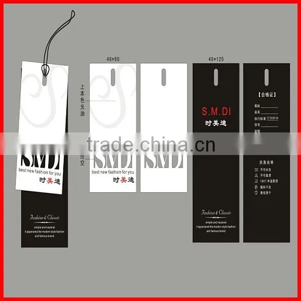 High-end Quality Colorful Paper Hangtags On Jeans With Rope Wholesale