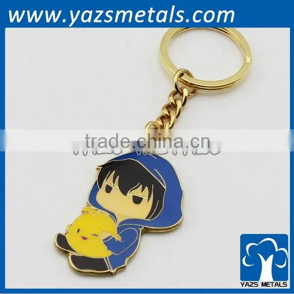 lovely custom cartoon metal keychain