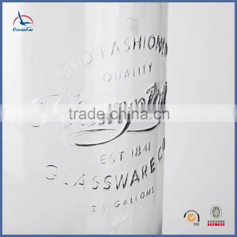 High Quality Large Glass Jar with Tap Hot Sale Drinking Dispenser Glass