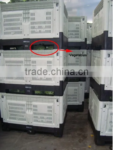 600 Litre plastic pallet box, plastic material pallet container with lid