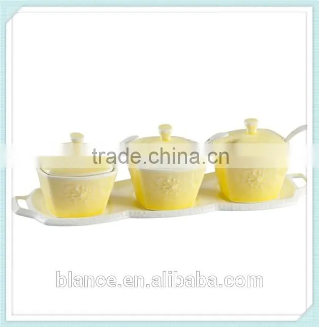 ceramic peppers oil jars flour use for cooking