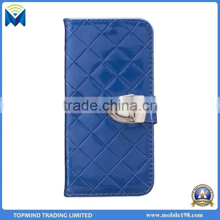 Elegant design for samsung galaxy note 5 smooth pu leather phone case with photo frame and metal buckle