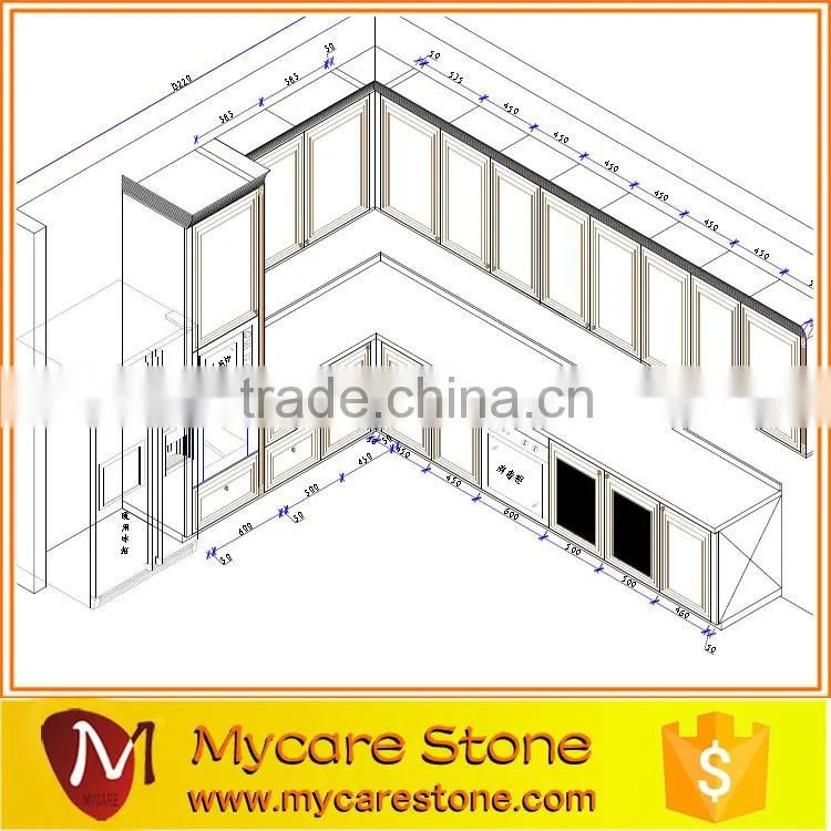 Best quality new solid wood classic kitchen cabinet