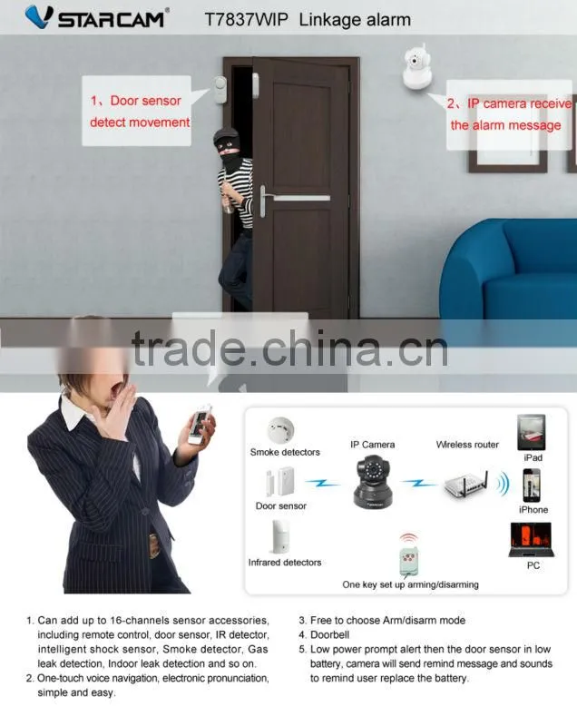 Trade Assurance Supplier VStarcam 720P home wireless alarm system 2015