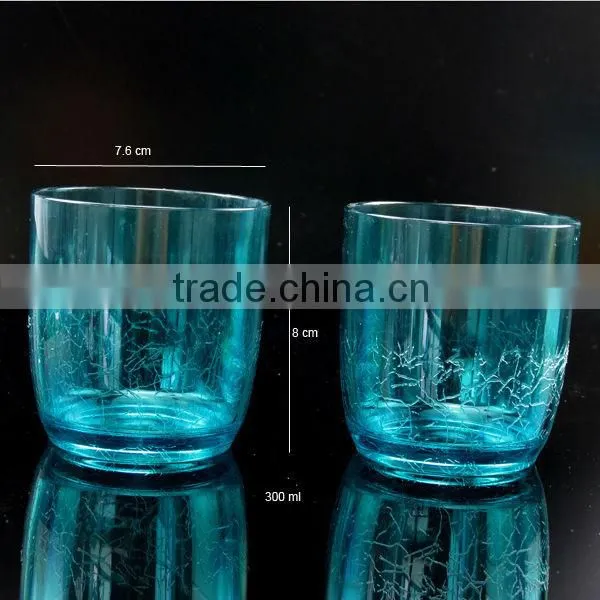 Premium Promotional transparent AS glass with snow-like embossment, 11ounce
