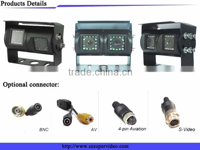 Twin Lens Ccd Night Vision HD Car Reversing Camera For Bus Tractor Van Trailer