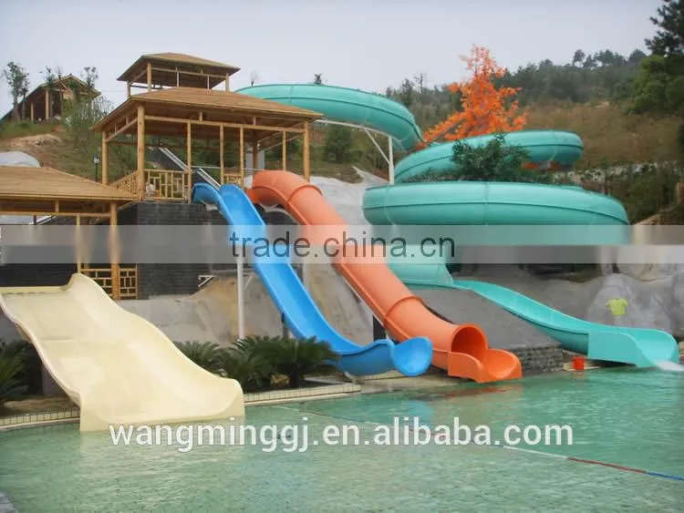 2015- 2016 Water Play Equipment Fiberglass Water Slide Tubes Fiberglass Pool Double Slides