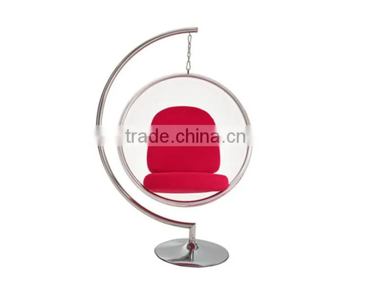 acrylic swing bubble chair with stand