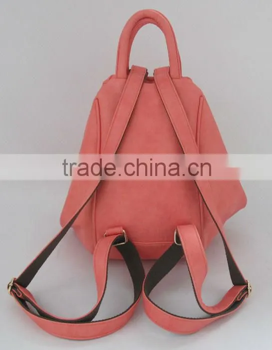 2013 folding leather bag backpack for girls fashion ladies backpack