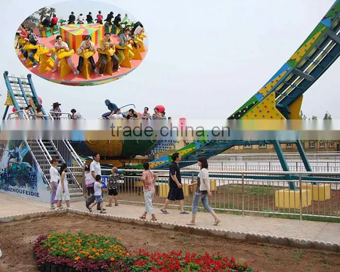 Entertainment UFO Equipment Thrill Track Cars Park Game Rides For Adult