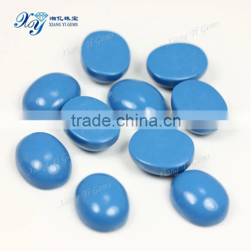 8x10mm favorable prices turquoise stone beads oval shape cabochon turquoise stone