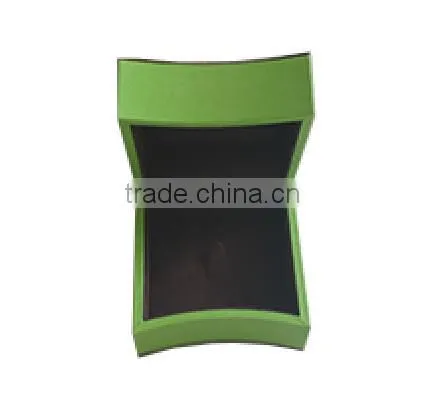 luxury plastic paper jewelry gift box square shape with radian custom logo