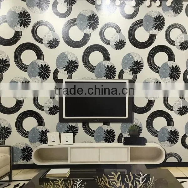 vinyl wallpaper with beautiful European flowers for house