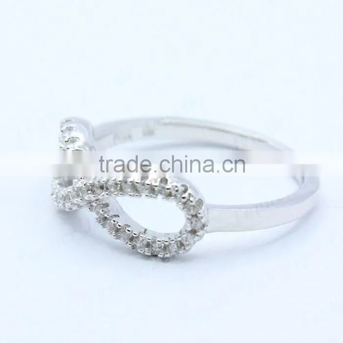 Wholesale 925 sterling silver gemstone 8 shape ring