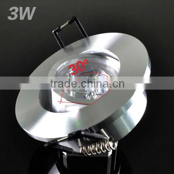 3*1W Aluminum LED Einbauspot quadratisch 3000K