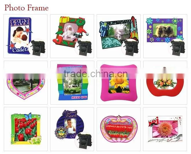 wholesale custom soft pvc heart shaped photo frame