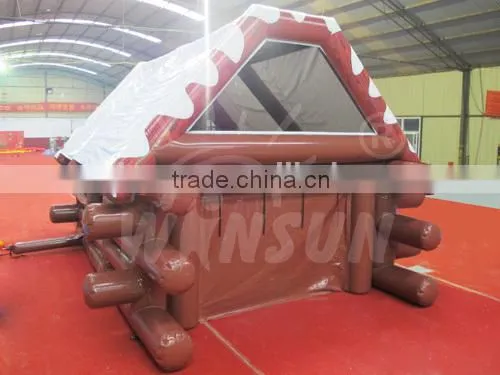 2015 outdoor commercial inflatable snow cabin tent, inflatable igloo tent