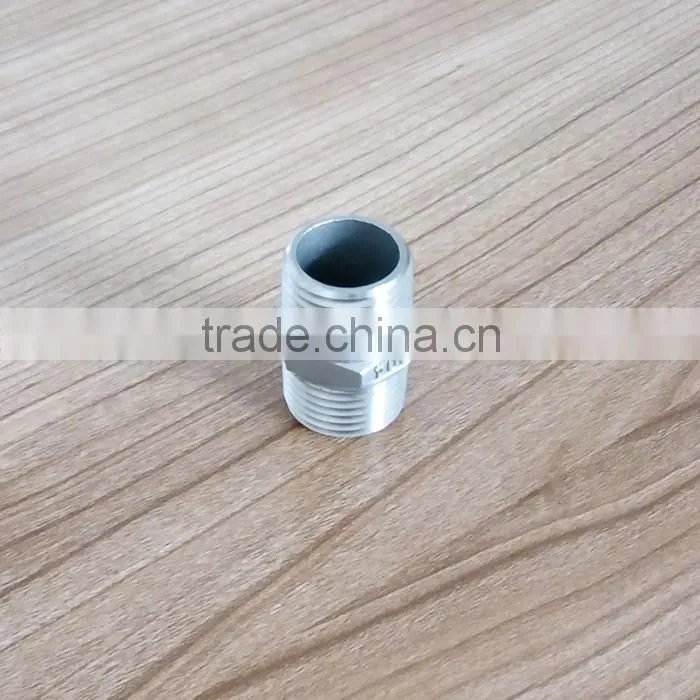 Hex Nipple 1/2" Male x 1/2" Male 304 Stainless Steel Threaded Pipe Fitting