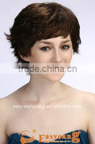 New short women's synthetic lace wig for mum, mother wigs