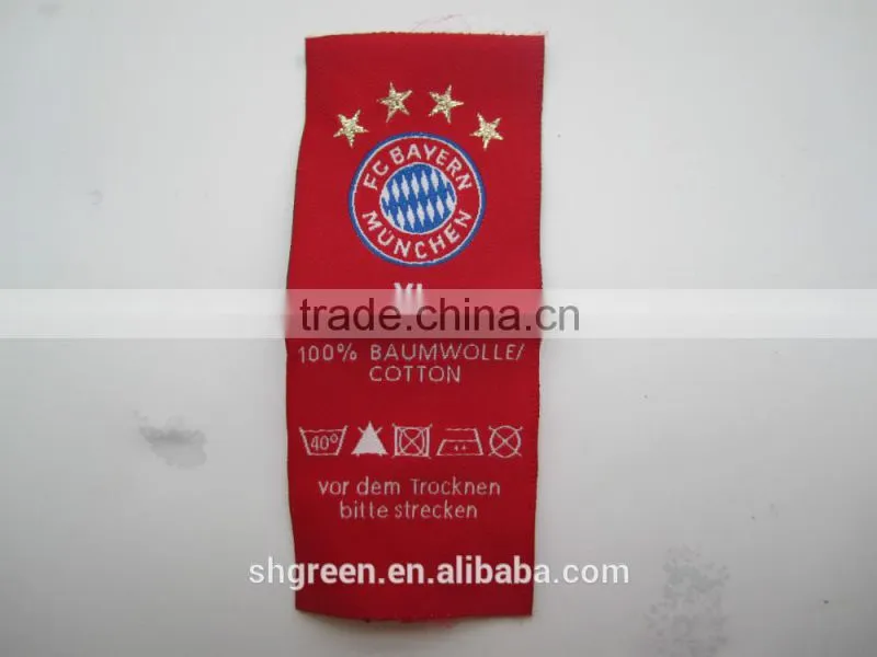 custom flag design woven patch with sewing lines