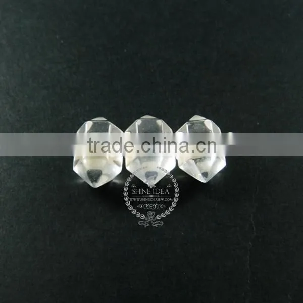 23*13mm 925 sterling solid silver transparent natural druzy crystal quartz pendant charm DIY jewelry findings supplies 1800143
