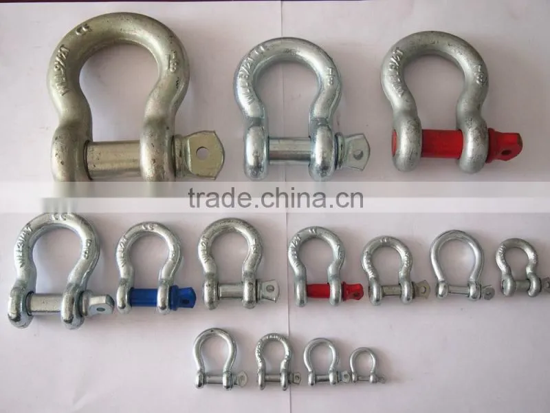 US Type Electric Galvanized Screw Pin Lifting Bow Shackle