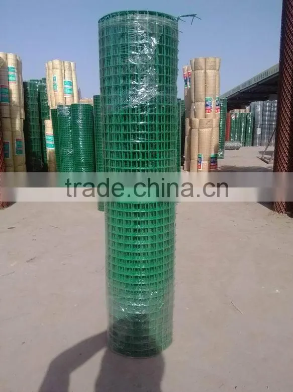 Grass green coated 2mm iron wire welded mesh 50x50mm mesh size 1x30m rolls