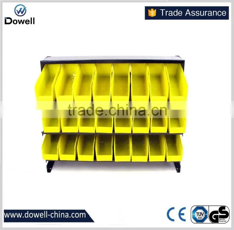 TI-140 Stalwart 24 Bin Parts Storage Rack Trays Stalwart Bench Top Parts Rack Stalwart 24 Bin Wall Mounted Parts Rack