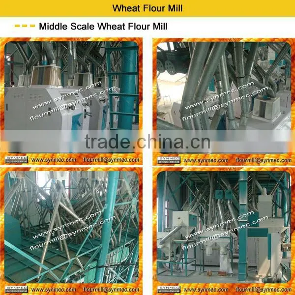 middle wheat flour processing plant, grain flour process machine, flour machinery