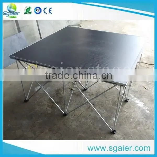 Latest style easy install DIY aluminum portable truss stage for exhibition