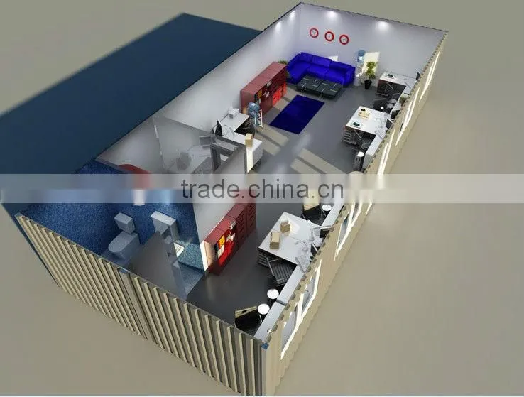 Prefab container with garage