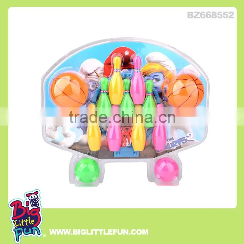 Sport toy basketball hoop and bowling set toy