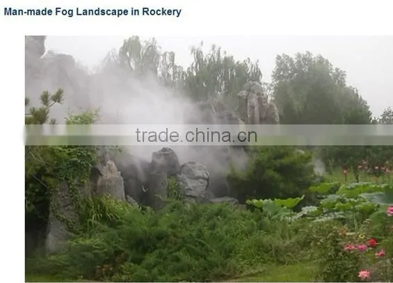 High pressure anti-drop fog spray nozzles