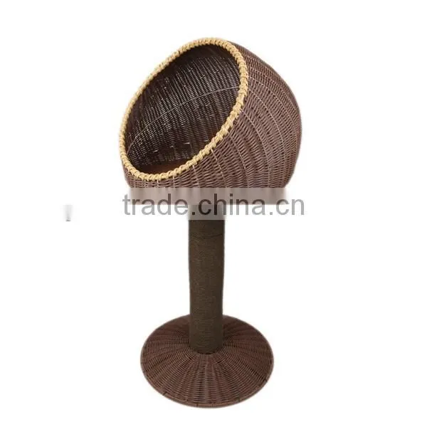 S&D pe rattan handmade dog bed plastic pet house with stand