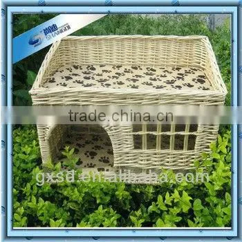 S&D handicraft luxury waterproof durable plastic rattan bed pet