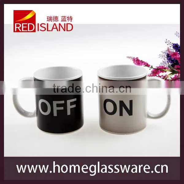 11oz Creative Switch Temperature On Off Color Changing Mug Magical Ceramic Coffee Cup